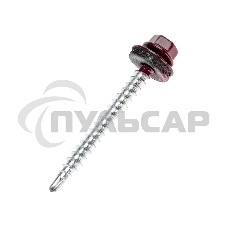 Саморез кровельный KRANZ 4,8х50, окрашенный RAL 3005, короб (150 шт/уп)