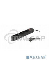 Сетевой фильтр PC Pet AP01006-5-BK 5м (5 розеток) черный