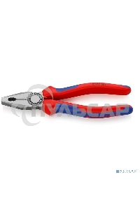 Пассатижи KNIPEX 0302180180мм ручки с двухцветными многокомпонентными чехлами