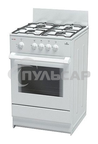 Плита газовая Darina S GM 441 001 W белый/черный, конфорок 4 шт, духовка 50 л, 50 см x 85 см x 51 см