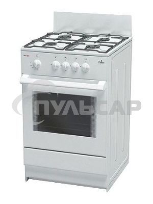 Плита газовая Darina S GM 441 001 W белый/черный, конфорок 4 шт, духовка 50 л, 50 см x 85 см x 51 см
