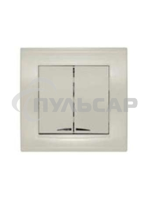 Выключатель 2-кл. СП Бриллиант 10А IP20 с подсветкой сл. кость Universal 7948639