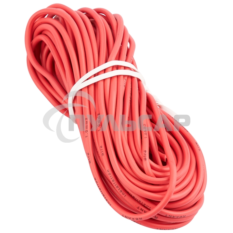 Провод автомобильный ПГВА/ПВАМ Rexant 1х1,00 мм красный, мини-бухта 10 метров