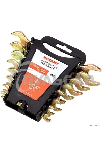 Набор ключей рожковых Rexant (6х7-20х22 мм), 8 шт., желтый цинк