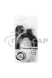 Кабель питания Cord Power Gembird/Cablexpert PC-186 / 1.8м, Schuko- C13, 6А, черный, с зазем.