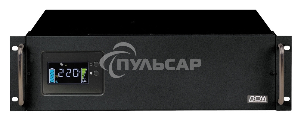 Источник бесперебойного питания Powercom King Pro RM KIN-3000AP LCD 1800Вт 3000ВА черный