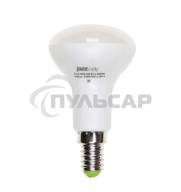 Лампа светодиодная PLED-ECO-R50 5Вт 3000К тепл. белый E14 400лм 220-240В JazzWay 1037015A