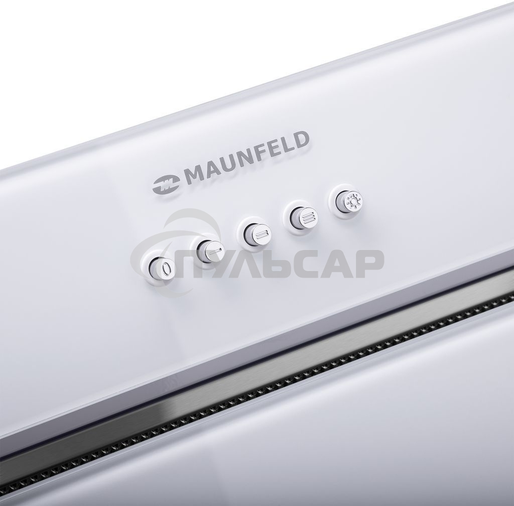 Вытяжка встраиваемая Maunfeld TRAPEZE 601GG белый, 60 см, 1150 куб. м/ч, 54 дБ