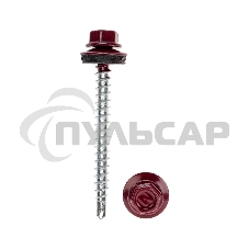 Саморез кровельный KRANZ 4,8х50, окрашенный RAL 3005, короб (150 шт/уп)