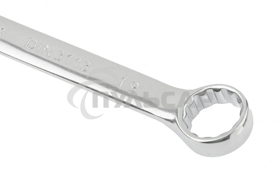 Ключ комбинированный Matrix, 19 мм, CrV, полированный хром