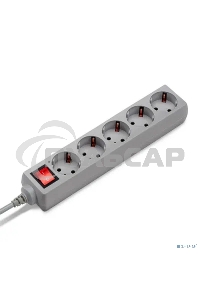 Сетевой фильтр Buro 500SL-3-G 3м (5 розеток) серый (пакет ПЭ)