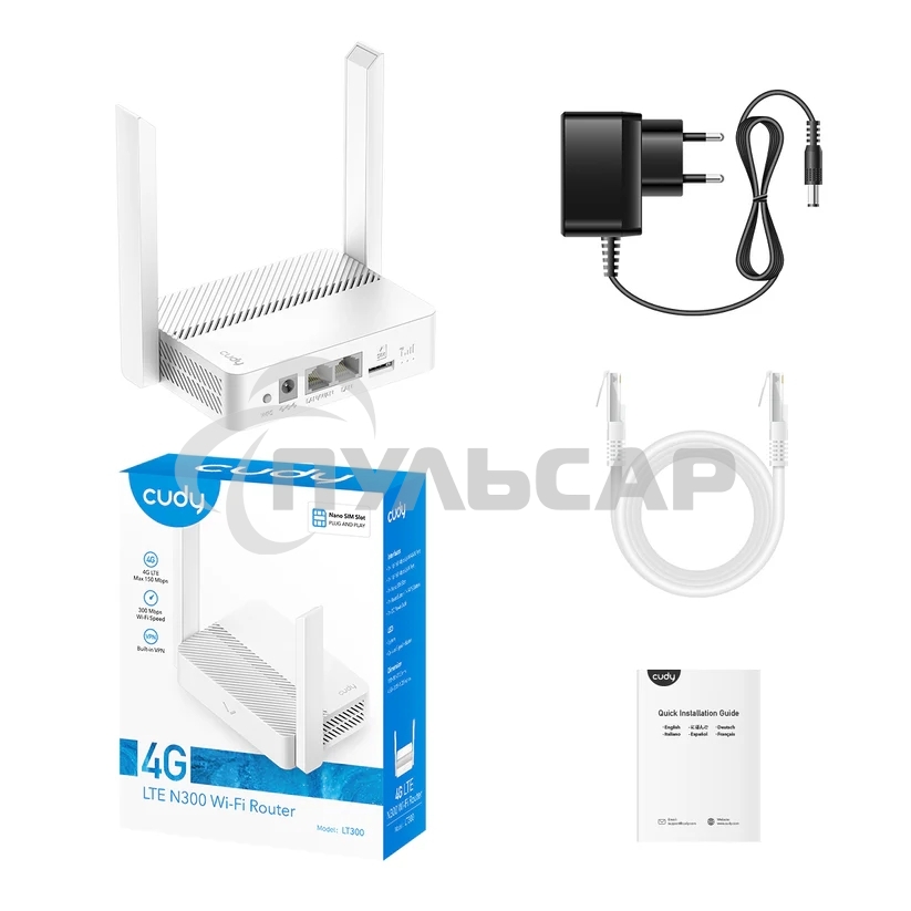 Маршрутизатор N300 Wi-Fi 4G LTE Cat4  Router