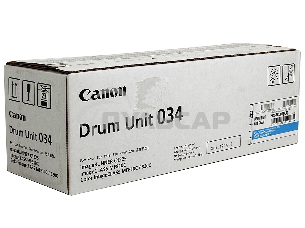 Фотобарабан Canon C-EXV034C cyan голубой, 34000 стр, для iR C1225/iF