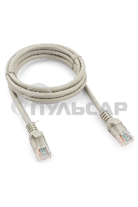 Патч-корд UTP Cablexpert кат.5e, 1.5м, литой, многожильный (серый)