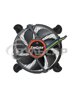 Кулер для процессора ExeGate EE97379 черный, 92 мм, алюминий, 2400 об/мин, 23 дБ, 4 pin, 65 Вт, 60 мм