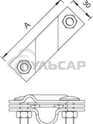Клемма универс. для стержня заземл. 2760 20 FT OBO 5001641