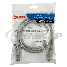Патч-корд Buro UTP cat5E 2м серый RJ-45 (m)-RJ-45 (m)
