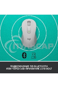 Мышь беспроводная Logitech Signature M650 белый, 4000 dpi, радиоканал, Bluetooth, USB, кнопки - 5
