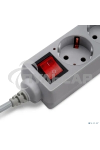 Сетевой фильтр Buro 500SL-3-G 3м (5 розеток) серый (пакет ПЭ)