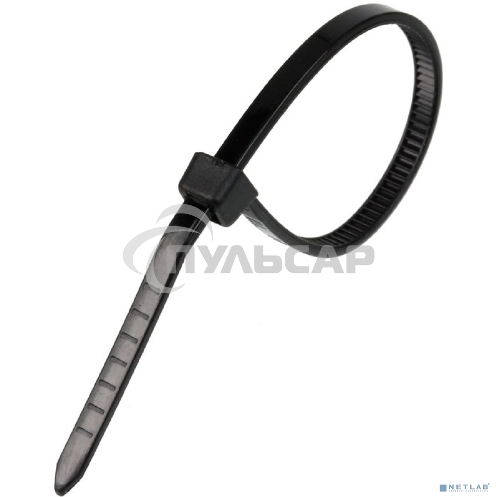 Стяжка нейлоновая Exegate EX253847RUS неоткрывающаяся CV-100B, 100мм, упак. 100шт черная