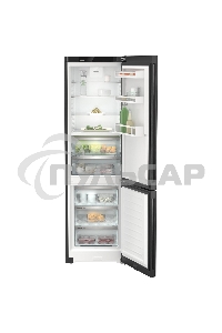 Холодильник Liebherr CBNbdc 573i-22 001 черный двухкамерный 255/94л морозилка снизу, No Frost