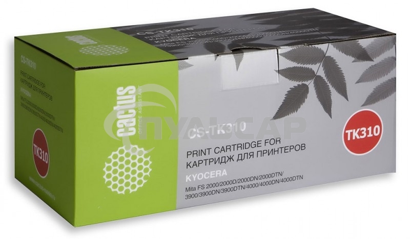 Картридж лазерный Cactus CS-TK310 черный (12000 стр.) для Kyocera Mita FS 2000/2000D/2000DN/2000DTN/3900/3900DN/3900DTN/4000