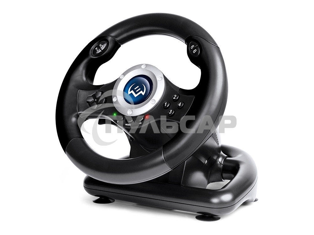 Руль SVEN GC-W500 (педали, вибро, скоба, лепестки, D-pad, 10 кл, резин. вставки, PC/Xinput)