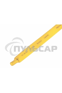 Термоусаживаемая трубка Rexant 7,0/3,5 мм, желтая, упаковка 50 шт. по 1 м