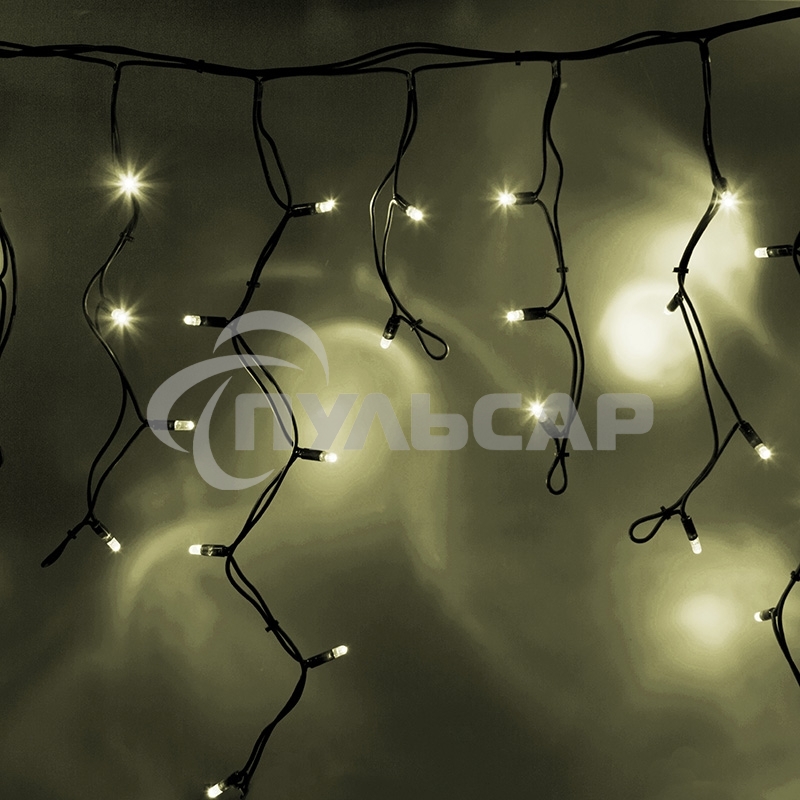 Гирлянда Neon-night Айсикл (бахрома) светодиодный, 5,6 х 0,9 м, черный провод 