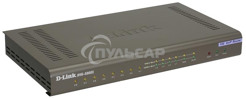 Интернет-телефония D-Link DVG-5008SG/A1A Голосовой шлюз с 8 FXS-портами, 1 WAN-портом 10/100/1000Base-T и 4 LAN-портами 10/1000Base-T