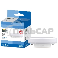 Лампа светодиодная Iek LLE-T80-12-230-65-GX53 ECO T75 таблетка 12Вт 230В 6500К GX53 IEK