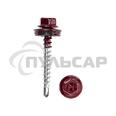 Саморез кровельный KRANZ 4,8х35, окрашенный RAL 3005, короб (250 шт/уп)