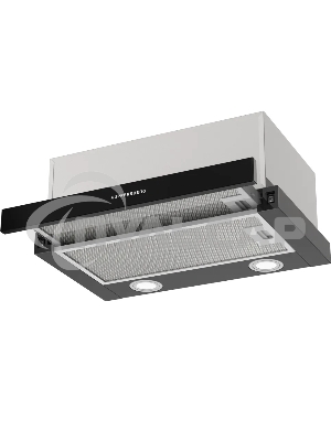 Вытяжка встраиваемая Kuppersberg Slimhit 50 BG черный/серый, 50 см, 750 куб. м/ч, 51 дБ