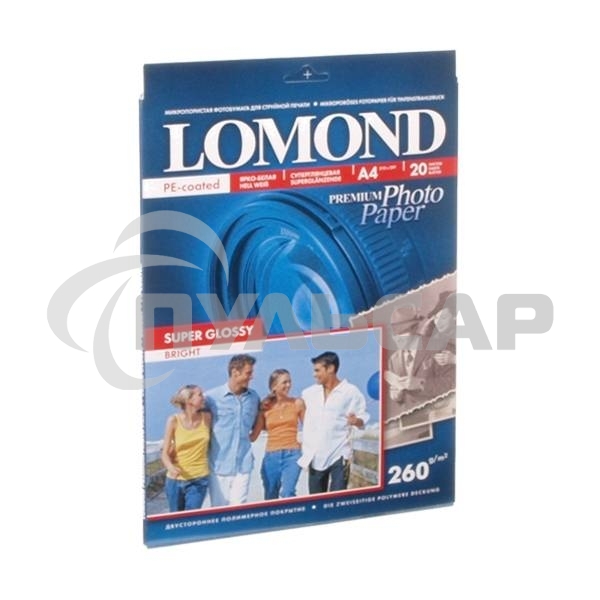 Фотобумага Lomond 1103101 A4/260г/м2/20л./белый высокоглянцевое для струйной печати