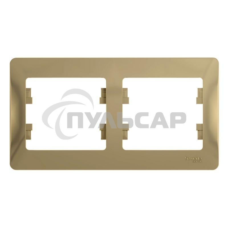 Рамка 2-м Glossa горизонт. титан SchE GSL000402