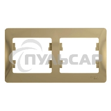 Рамка 2-м Glossa горизонт. титан SchE GSL000402