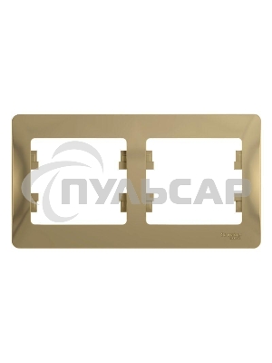 Рамка 2-м Glossa горизонт. титан SchE GSL000402