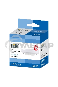 Лампа светодиодная Iek LLE-T80-12-230-65-GX53 ECO T75 таблетка 12Вт 230В 6500К GX53 IEK