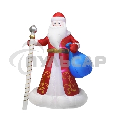 Фигура 3D Neon-night надувная Дед Мороз с подарками, размер 300см, внутренняя подсветка 12 LED, компрессор с адаптером 12В, IP44