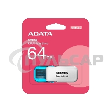 Флешка USB ADATA UV240 (AUV240-64G-RWH), 64 Gb, USB 2.0, R/W 15/5, белый/синий