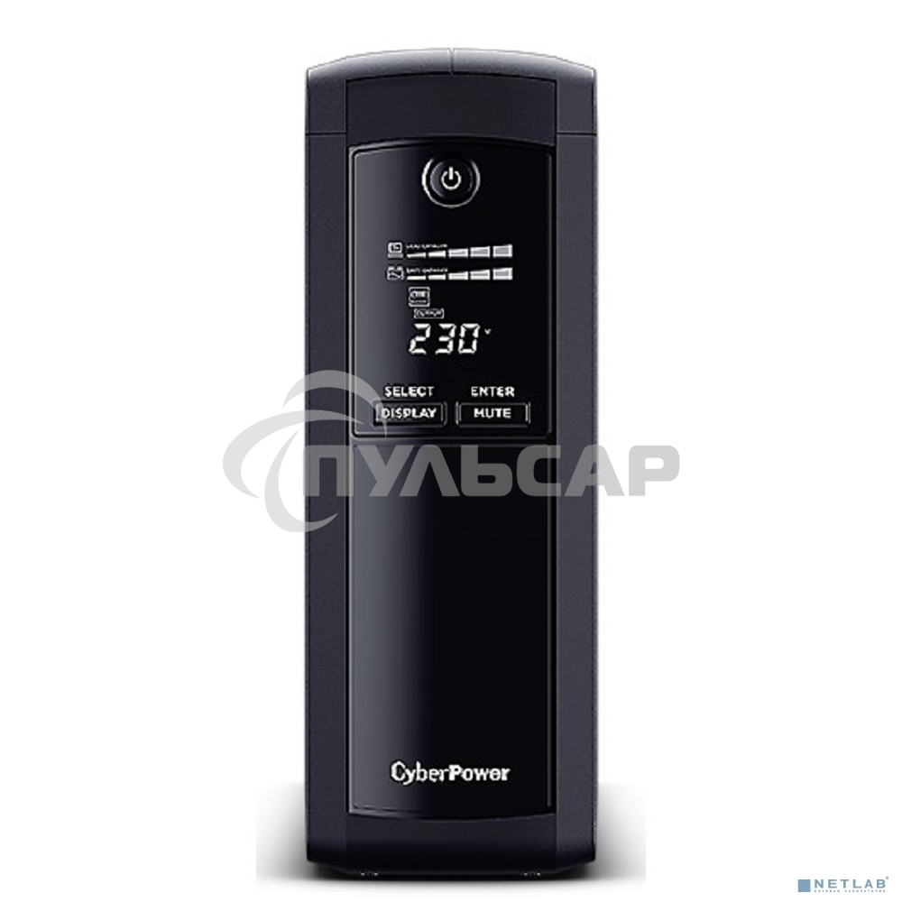 Источник бесперебойного питания UPS CyberPower VP1600ELCD Line-Interactive 1600VA/960W USB/RS-232/RJ11/45 (4 + 1 EURO)
