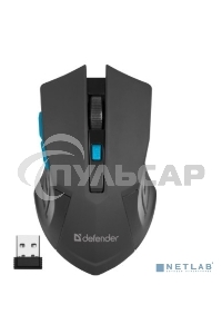Мышь беспроводная Defender Accura MM-275 синий, 1600 dpi, радиоканал, USB, кнопки - 6
