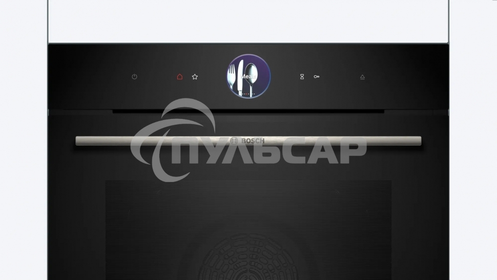 Духовой шкаф Bosch HSG7361B1 Home Connect!! Serie 8, черный, 21 режим + комбинированные режимы, функция приготовление на пару 100%, 4-слойное остекление, 3 цветных текстовых TFT-дисплея 2,5