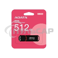Флешка USB ADATA UV150 (AUV150-512G-RBK), 512 Gb, USB 3.2, R/W 100/30, черный