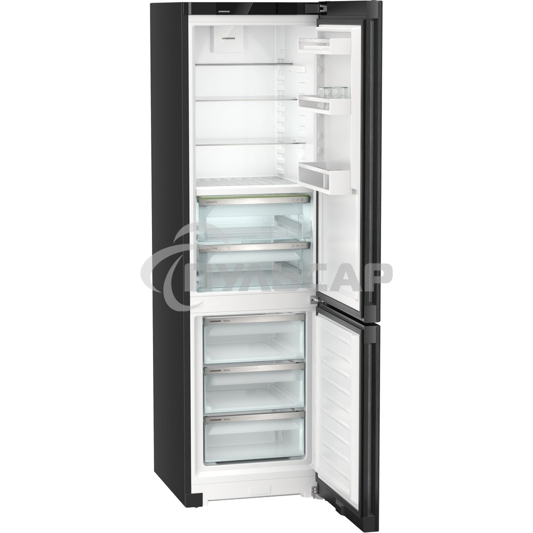 Холодильник Liebherr CBNbdc 573i-22 001 черный двухкамерный 255/94л морозилка снизу, No Frost