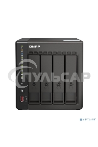 Сетевое хранилище SMB QNAP TS-453E-8G NAS, 4-tray w/o HDD. 2xHDMI-port. 4-core Celeron J6412 2-2.6 GHz, 8GB DDR, 2x2.5Gb LAN, 2 x M.2 2280 PCIe Gen 3 x2, 2x USB 3.2 Gen 2 (10Gbps) Port, 2x USB 2.0 port