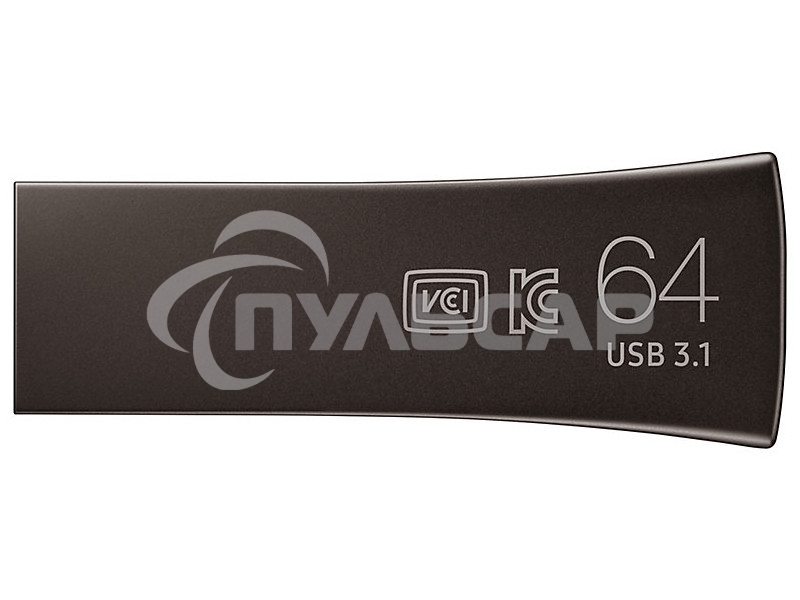 Флешка USB R/W 64 Gb USB Drive <USB 3.1> Samsung BAR Plus (up to 300Mb/s) (MUF-64BE3/APC) серебристый