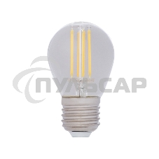 Лампа светодиодная филаментная Rexant Шарик GL45 9.5 Вт 950 Лм 4000K E27 прозрачная колба