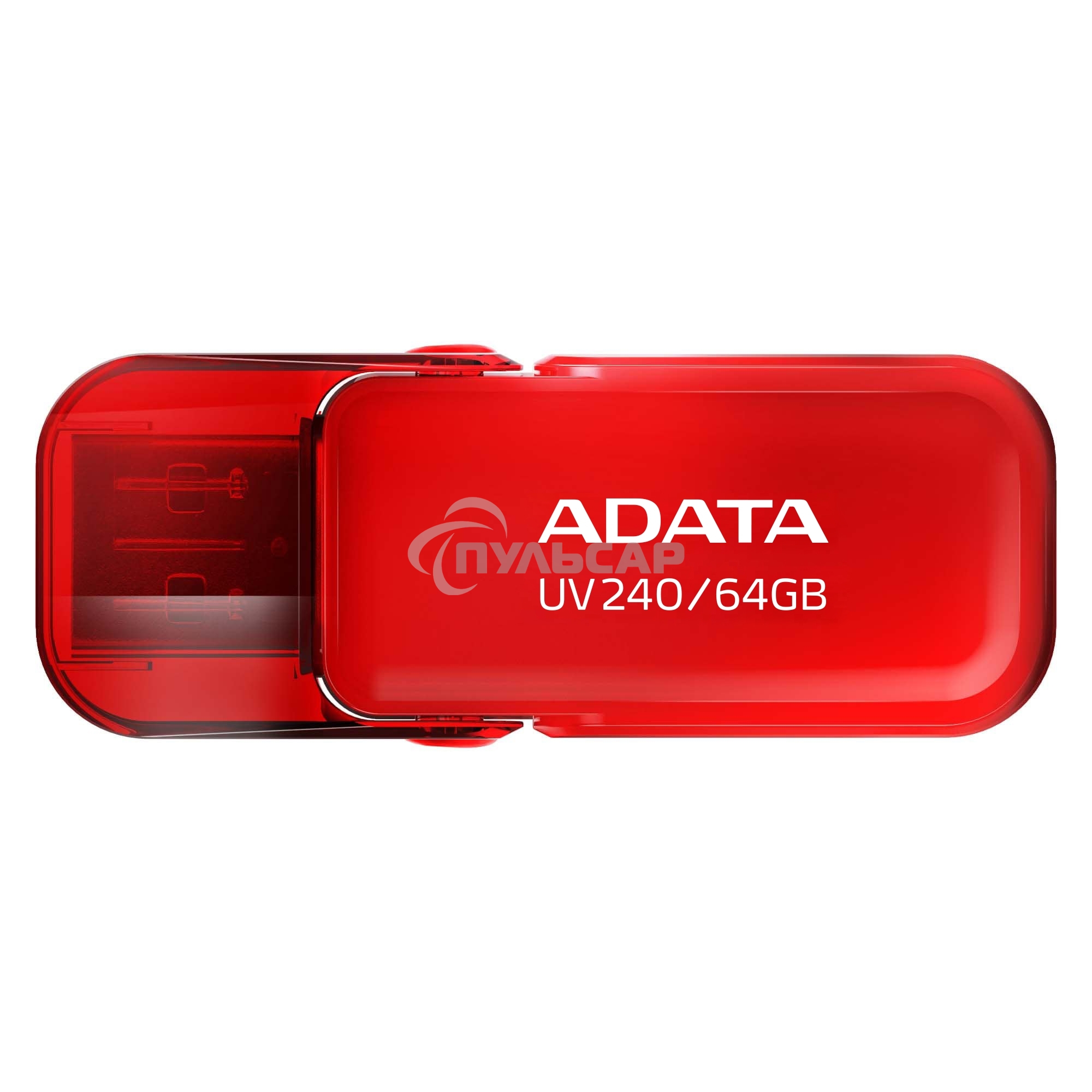 Флешка USB ADATA UV240 (AUV240-64G-RRD), 64 Gb, USB 2.0, R/W 15/5, красный