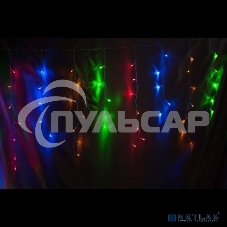 Гирлянда Neon-night Айсикл (бахрома) светодиодный, 1,8 х 0,5 м, прозрачный провод, 230 В, диоды RGB
